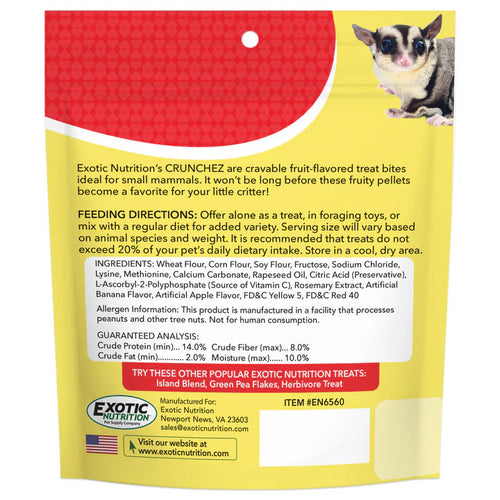 Exotic Nutrition Critter Selects Crunchez Apple & Banana Recipe Small Animal Treat